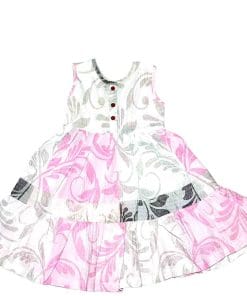 Florals Print Penals Cotton Maxi - White
