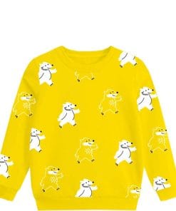 Pollar Bears Fleece Sweatshirts - Yellow