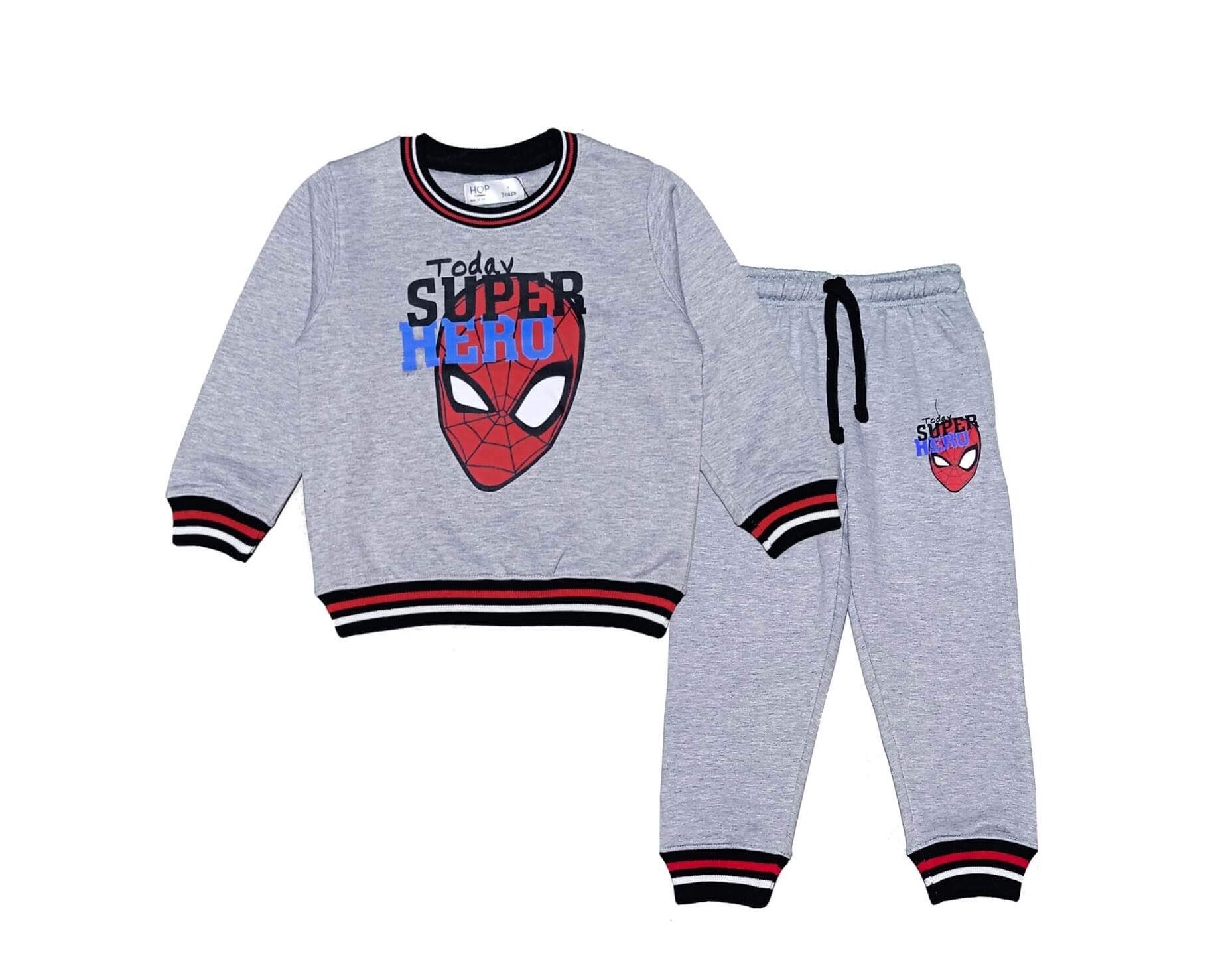 Today Super Tipping Rib Fleece Tracksuits - Grey
