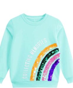 Collecting Memories Sequin Sweatshirt - Sea Green