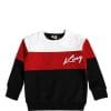 King Trendy Penals Fleece Sweatshirt- White Red Black