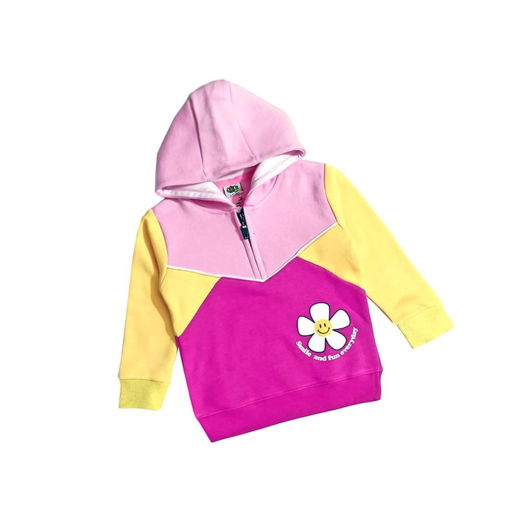Smile & Fun Everyday Penal Hood- Pink Yellow & Shocking Pink 1