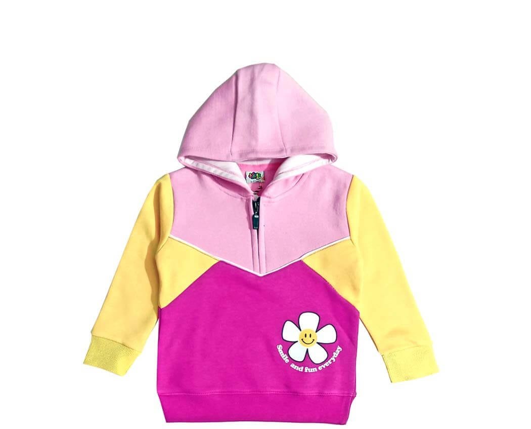 Smile & Fun Everyday Penal Hood- Pink Yellow & Shocking Pink
