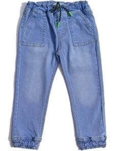 Square Cross Pocket Joggers Denim Pant - Sky Blue