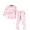 Kids Dye & Tie Rib Inner Body Suit - Peach & Off White