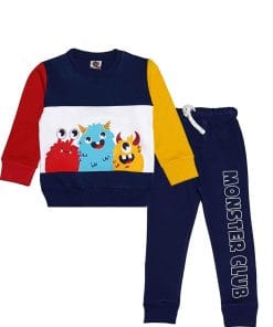 Monster Club Penal Fleece Tracksuit - Navy