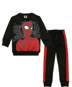 Power up Siderman Fleece Tracksuit - Black