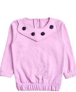 Stylish Elastic Hem Fleece Sweatshirt - Soft Purple