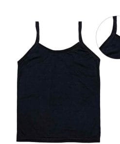 Baby Girls Cotton Vest - Black