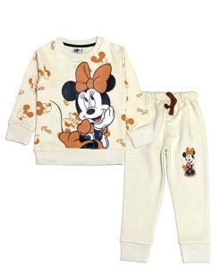 Cute Minnie Smiling Fleece Tracksuit - Skin