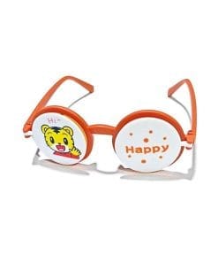 Happy Bear Round Flip Sunglasses - Orange