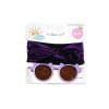 Round Bear Sunglasses & Bow Headband Set - Purple