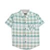 Aqua Checked With Pocket Casual Shirt - White