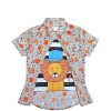 Cute Lion Fashion Twofer Cotton Casual Shirt - Light Grey