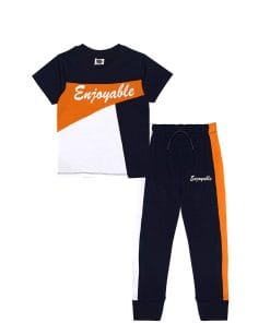Enjoyable Cross Penal Tee & Trouser - Black