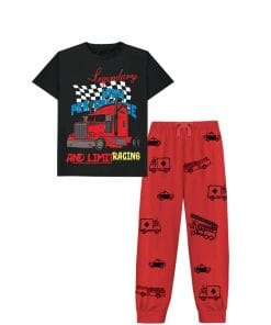 Legendary Racing Tee & Trouser - Black & Red