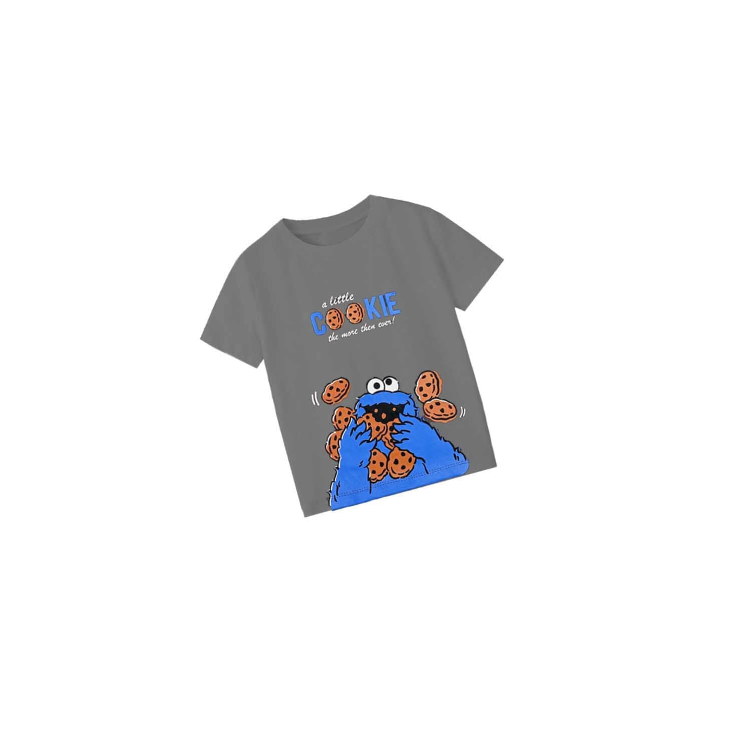 Little Cookie Moster Tee Shirt - Dark Grey 1
