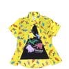 Regular Fit Wild Dinosaur Twofer Cotton Casual Shirt - Yellow & Black