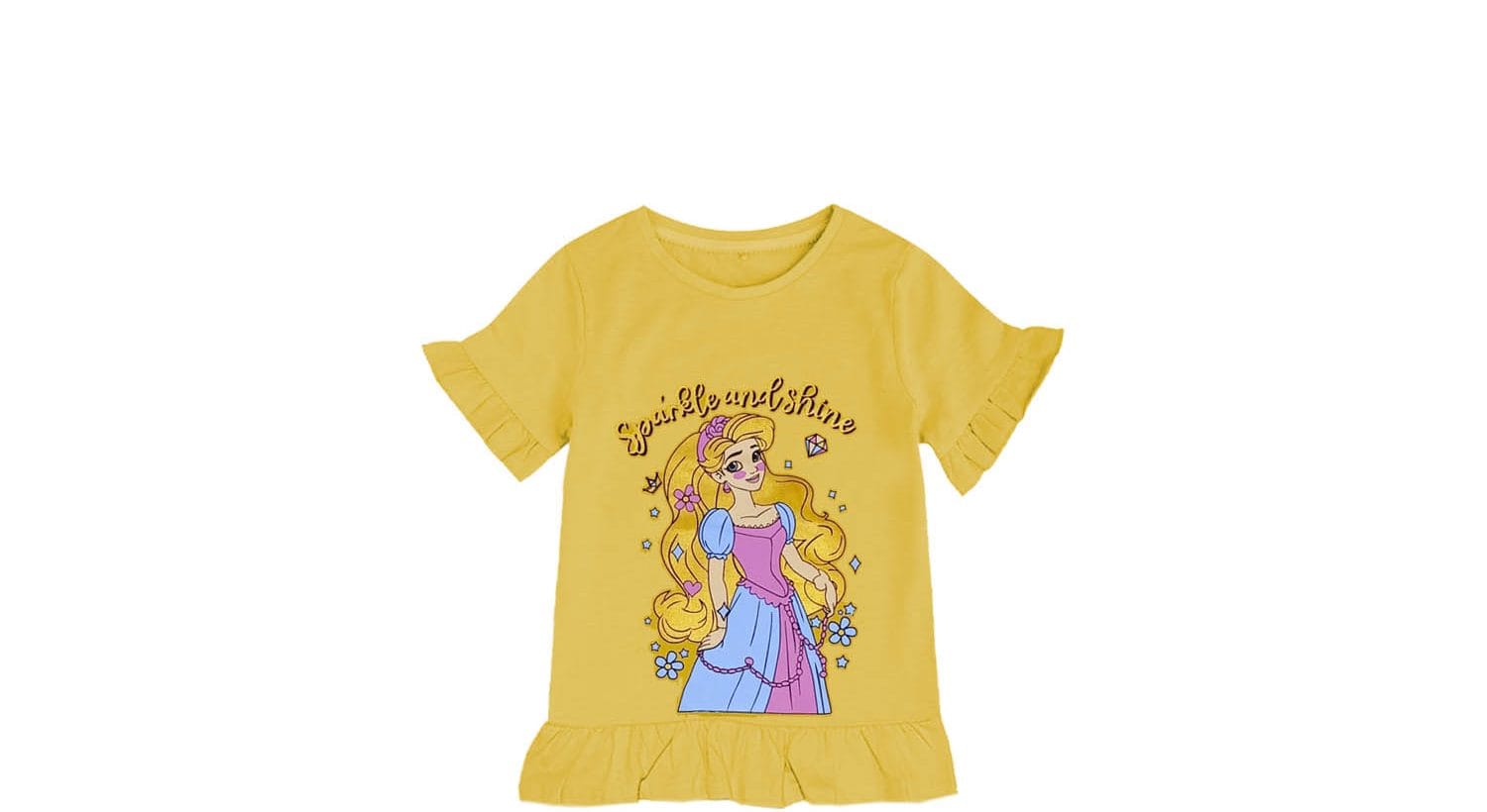 Sparkle & Shine Elsa Tee Shirt - Mustard