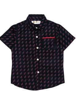 Super Energy Cotton Half Sleeves Casual Shirt - Black