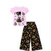 Charming-Doll-Tee-Shirt-&-Plazzo-Baby-Pink-&-Black