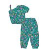 Cross-Shoulder-Style-Vibrant-Flowers-Cotton-Top-&-Trouser--Green