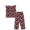 Feel-Fresh-Floral--Frill-Stylish-Cotton-Top-&-Trouser-Black