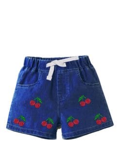 Red-Sweet-Cherries-Denim-Short-Mid-Blue