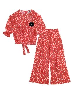 Shining-Stars-Cotton-Short-Top-&-Flare-Trouser-Red