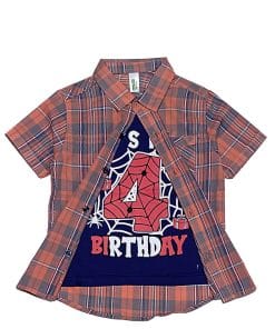 Spider-Birthday-Twofer-Cotton-Cheked-Casual-Shirt-Rust-Navy