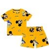 Mickey My Friends All Over T-Shirt & Shorts - Mustard