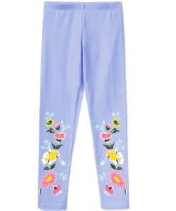 Multi-Flowers-Bunch-Lycra-Tights---Sky-Blue