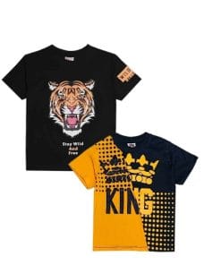Stay-Wild-Lion-Tee-Shirt-Black-Premium-KIng-Crown-Penal-Tee-Shirt-Mustard-Black
