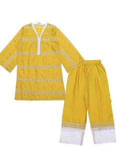 Traditional-Chicken-Kari-Kurti-&-Trouser-Gold