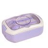 Imported Lunch Box with Multiple Compartments With Spoon & fork - Soft purple