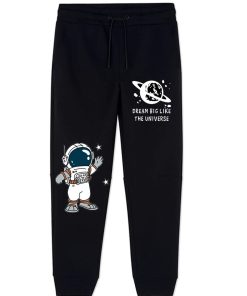 Dream Big Word Fleece Trouser -Black