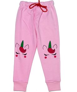 Happy Unicorn Fleece Trouser - Pink
