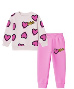 Love-Hearts-Over-All-Fleece-Tracksuit---Skin & Pink