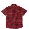 Yellow-Checked-Lines-Casual-Shirt-Red