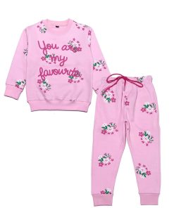You r My Favorite Fleece Tracksuit - Baby Pink