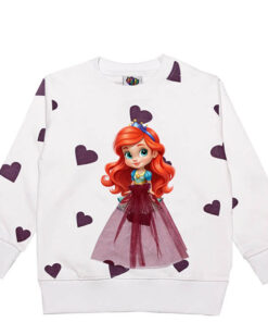 Doll-Net-Frock-Fleece-Sweat-Shirt--White