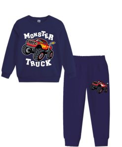 Monster Loaded Truck Fleece TRacksuit - Navy Blue