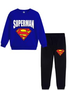 SM Trendy Fleece Tracksuit - Royal Blue & Black