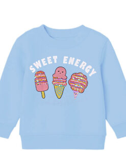 Sweet Energy Sequins Icecream Sweatshirt - Sky Blue