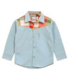 Checked-Shoulder-Shemrey-Fabric-Formal-Shirt---Sky-Blue