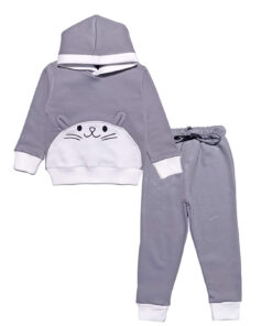 Little Bunny Hoodie Tracksuit - Smoke Grey