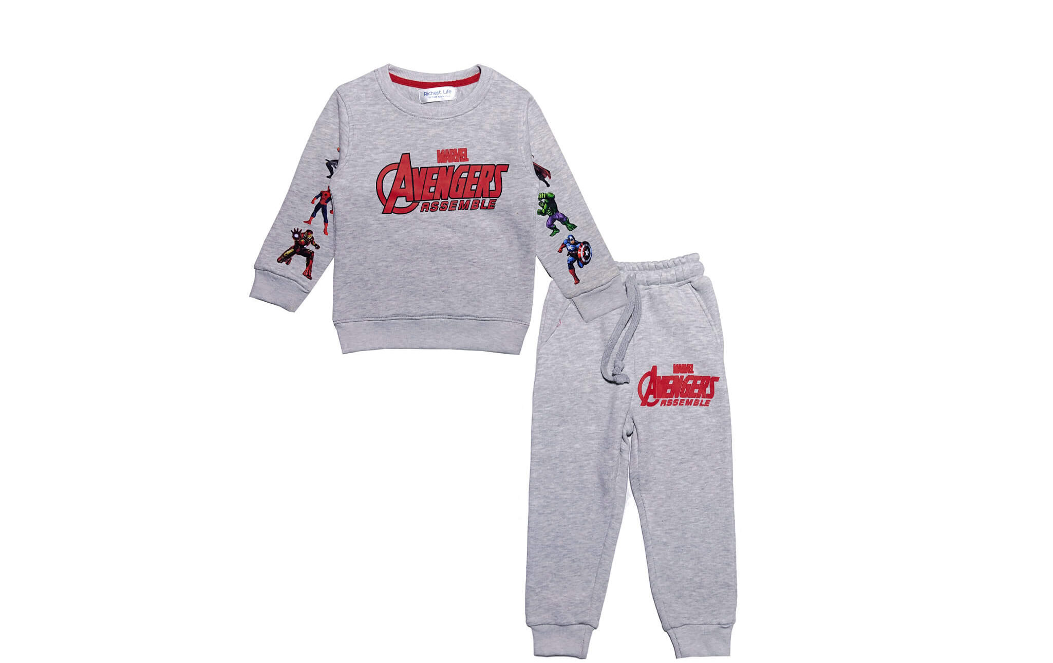 Power Team Fleece Tracksuit - Heather Grey
