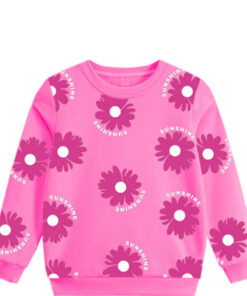 Sunshine-Flowers-Fleece-Sweatshirt-Pink