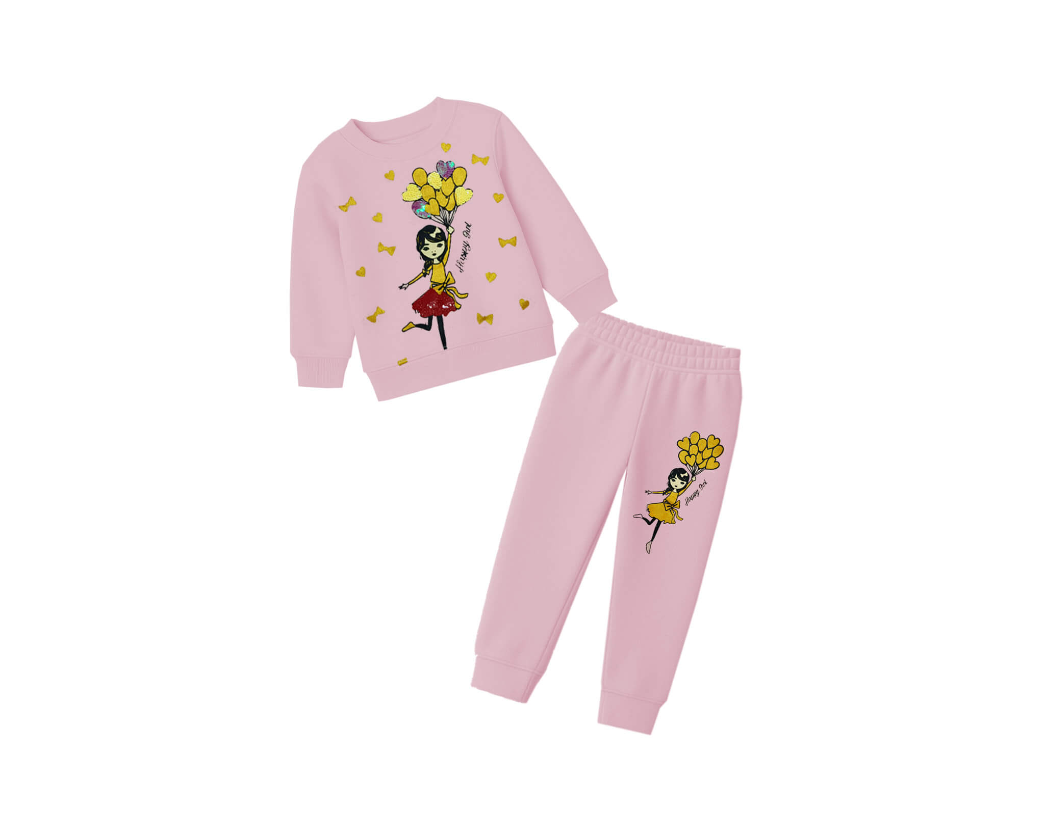Happy-Girl-with-Ballons-Fleece-Tracksuit-Peach
