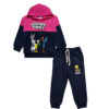 LT-Cartoons-Pennal-Fleece-Hoodie-Tracksuit---Pink-&-Navy-Blue